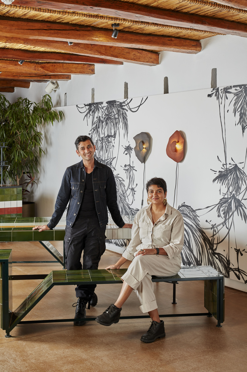 Nikhil Tricam and Nindya Bucktowar, owners and lead designers of Kalki ceramics + Studio Kalki