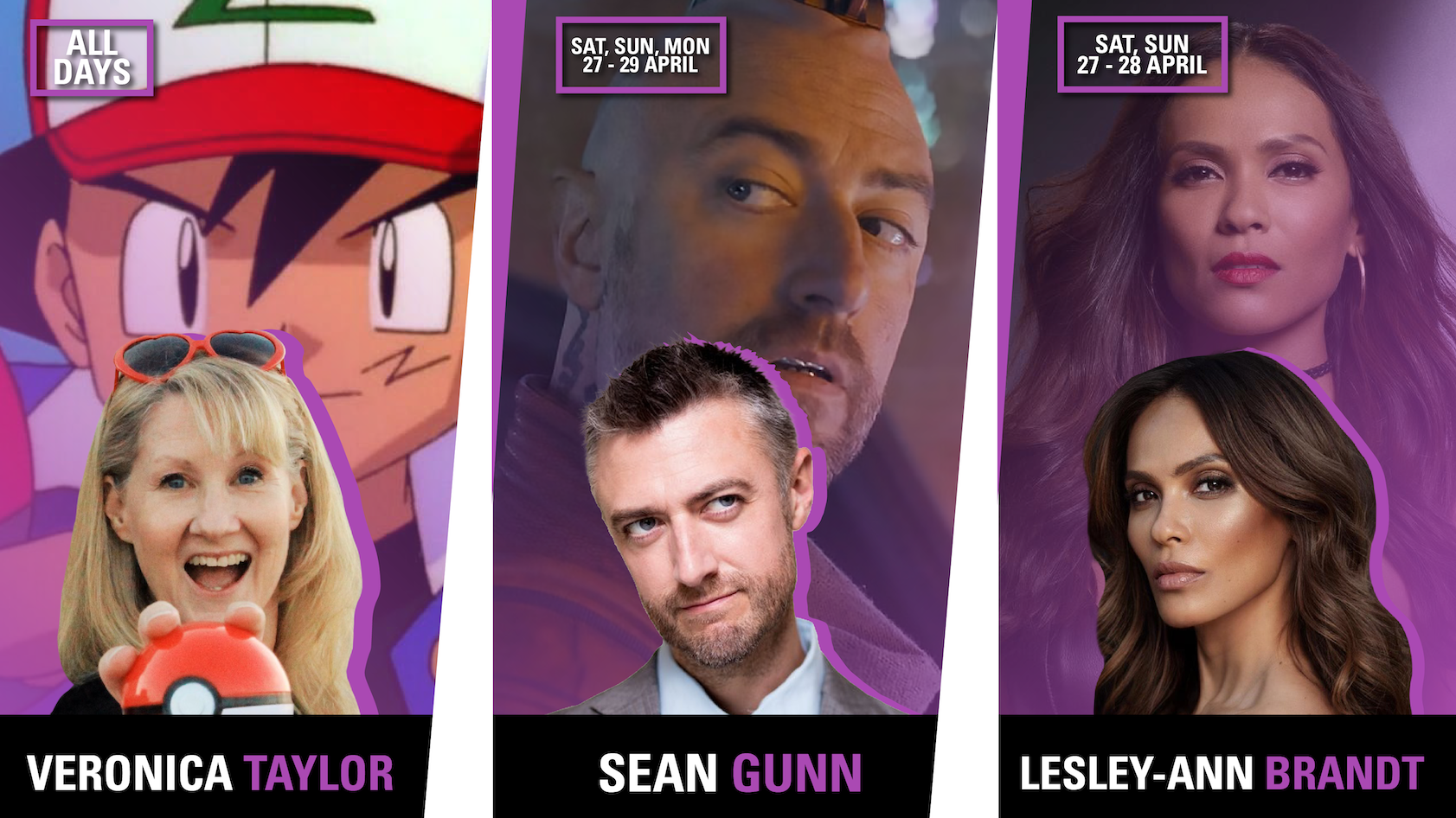 Renowned actors Sean Gunn, Lesley-Ann Brandt, and Veronica Taylor will be at Comic Con Cape Town 2024