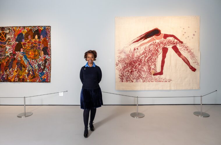 Standard bank gallery curator and manager dr same mdluli at the exhibition