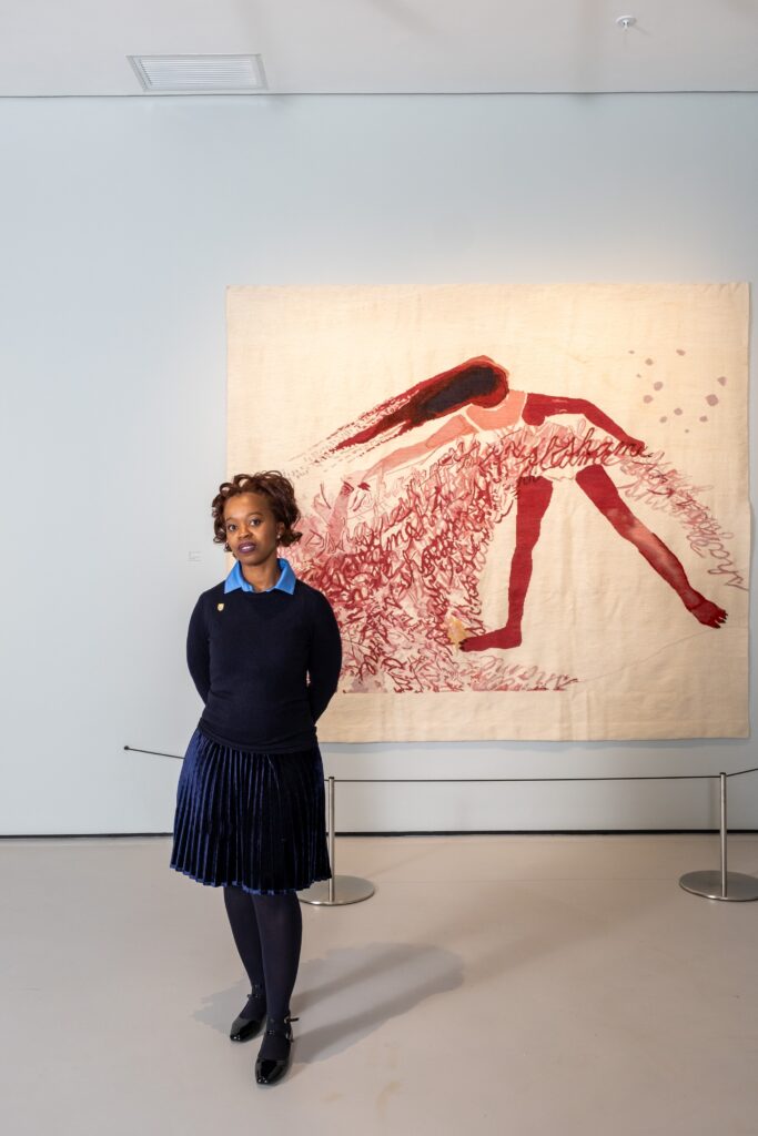 Standard bank gallery curator and manager dr same mdluli at the exhibition 2