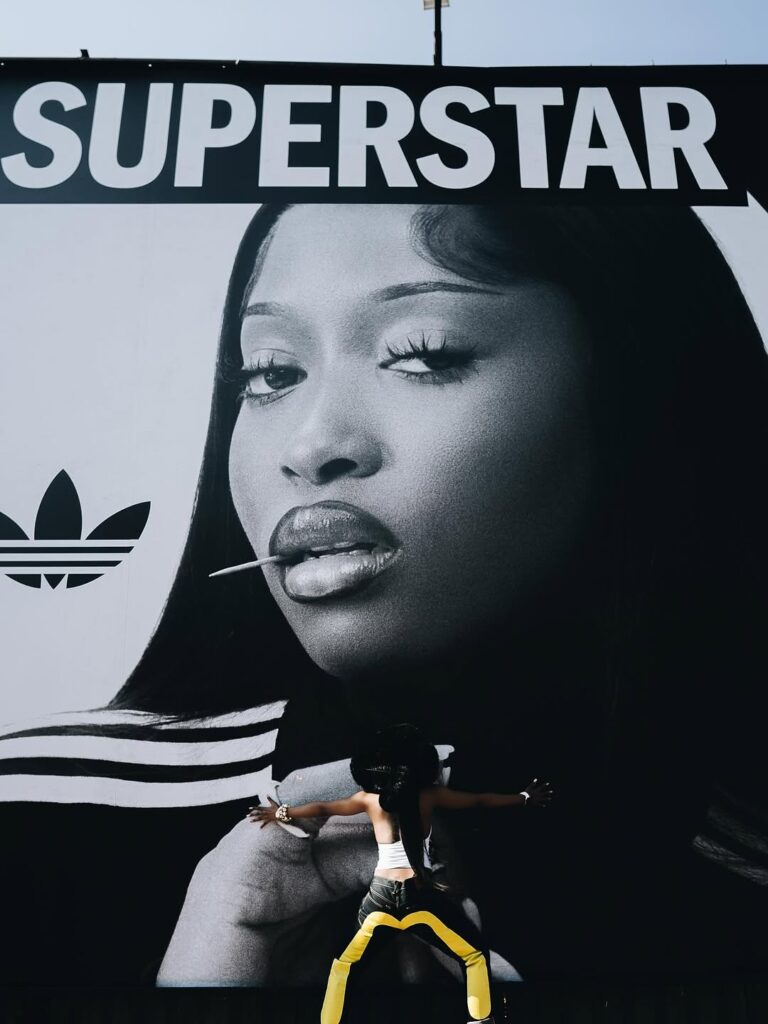 Uncle waffles spotted in front of her official superstar adidas billboard 🤩🔥 photographed by (2)