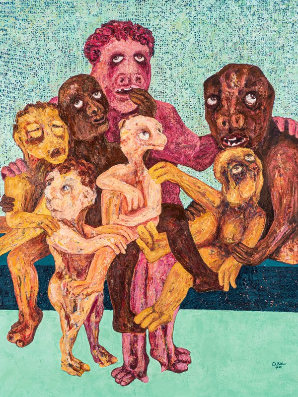Anna award doaa fakhe cavemen acrylic on canvas 236 x 210 cm 2020 doaa fakher
