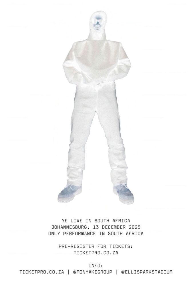 Khanye West coming to SA poster from Ye's profile on X. 