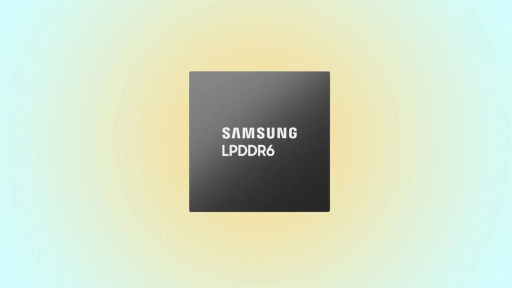 Samsung lpddr6 dram chip