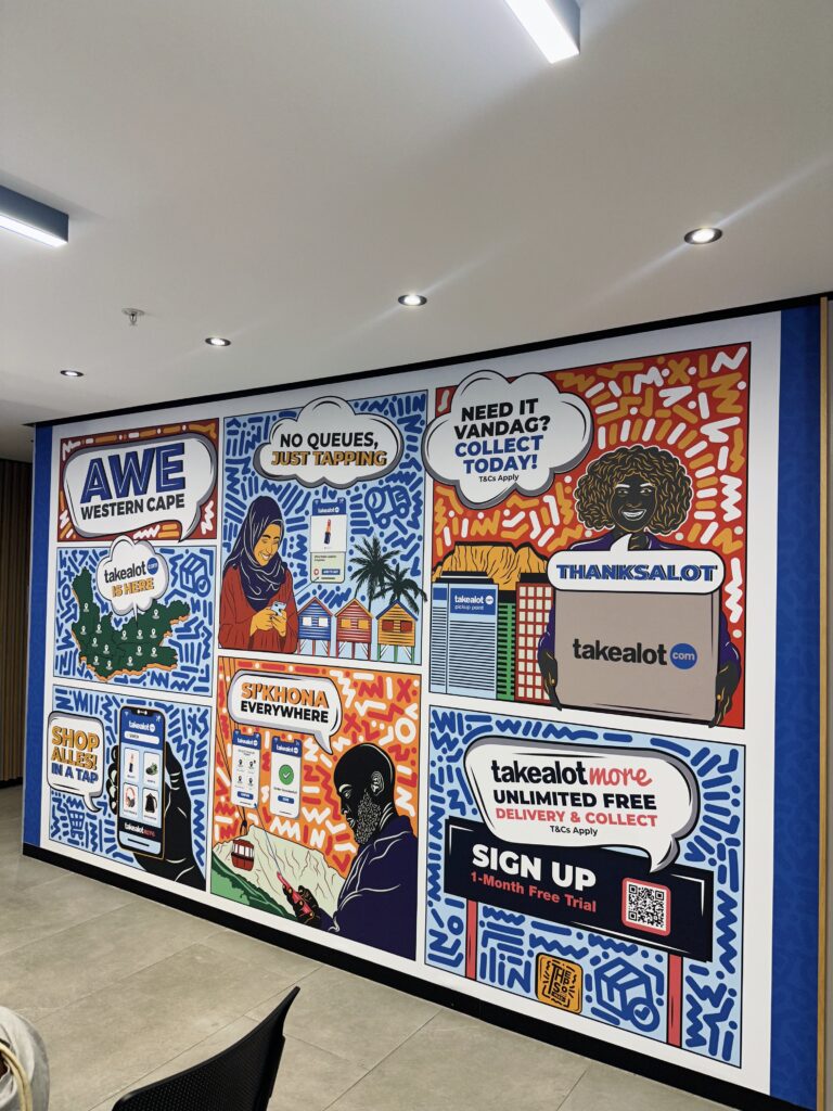 Takealot capetown pickupoint mural
