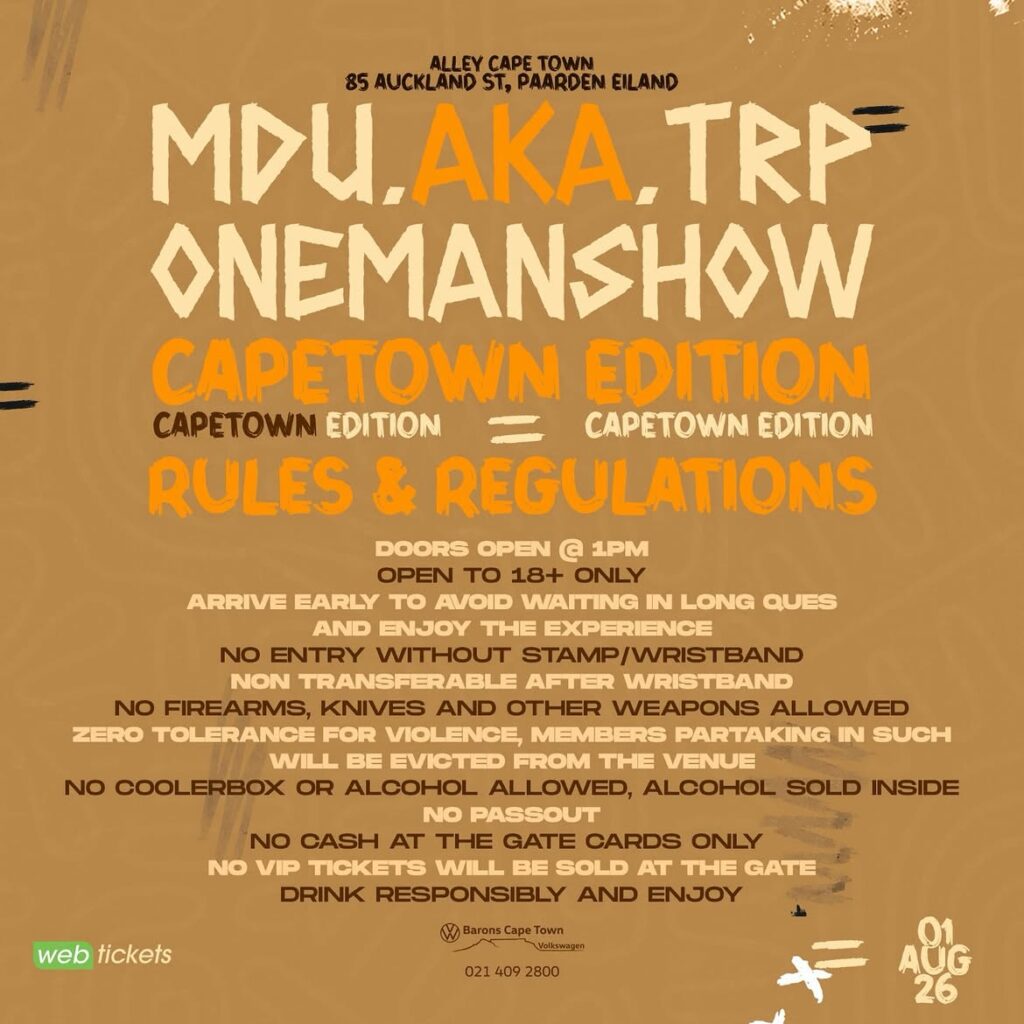 MDU aka TRP Cape Town One Man Show