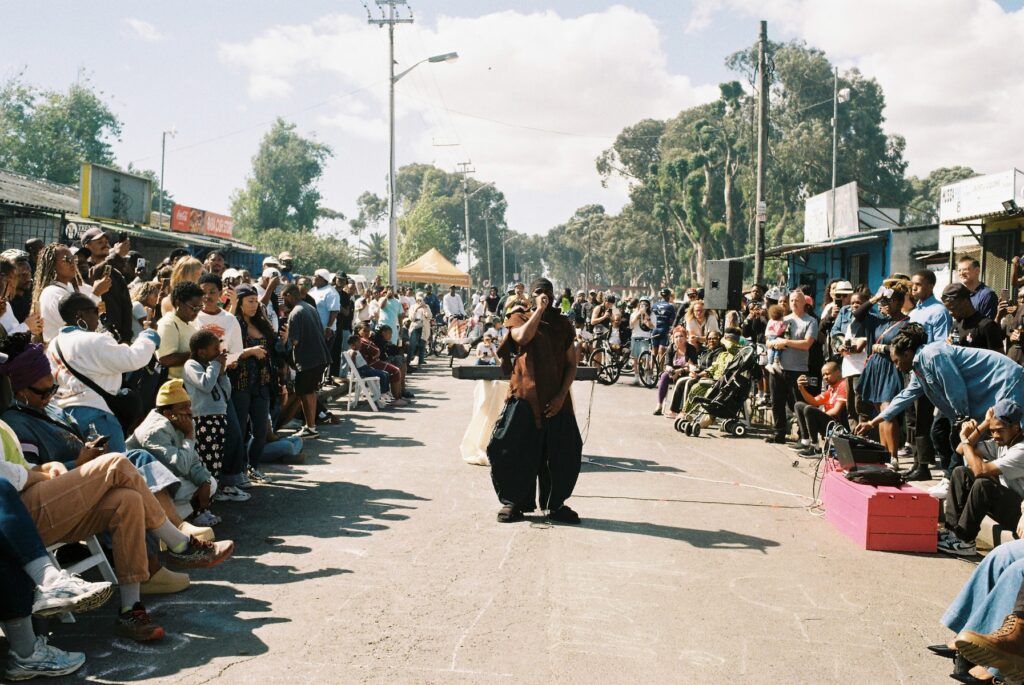 Onesimo Bam Progression IV fashion presentation in Langa part of Young Urbanists Open Streets initiative in partnership with Design Week South Africa. Image Andile Buka(2)